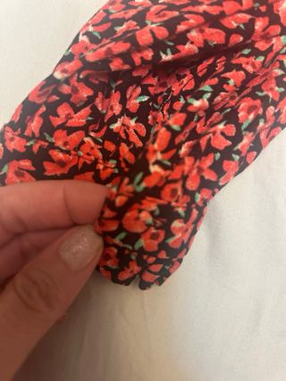 Vestido flores rojas M