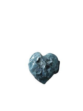 Anello in ceramica Raku a forma di cuore