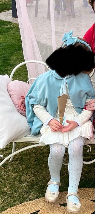 Capa de terciopelo niña para evento