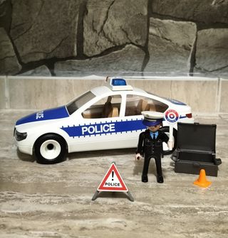 Coche de policía con luces de Playmobil