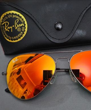 Gafas rayban aviador naranja
