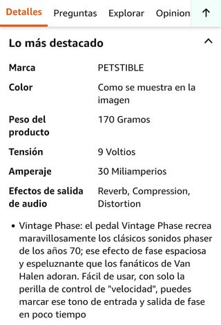 PEDAL DE GUITARRA VINTAGE PHASE