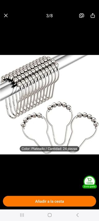 Ganchos de cortina acero inoxidable