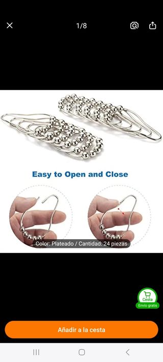 Ganchos de cortina acero inoxidable