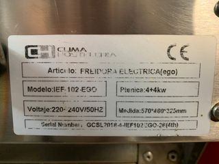 FREIDORA EGO-102 DOS SENOS 10+10 LITROS ELÉCTRICA