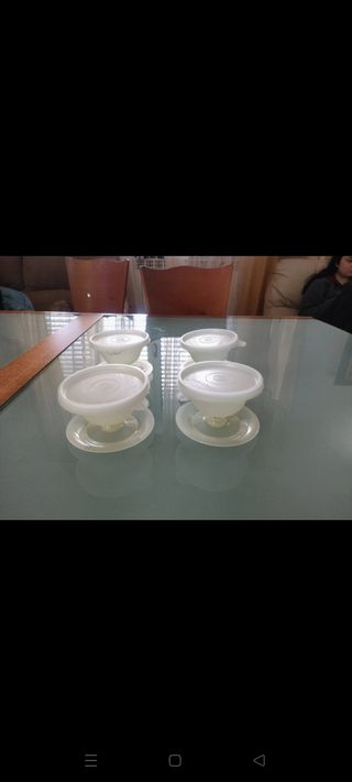 Set 4 pezzi Tupperware vintage dessert