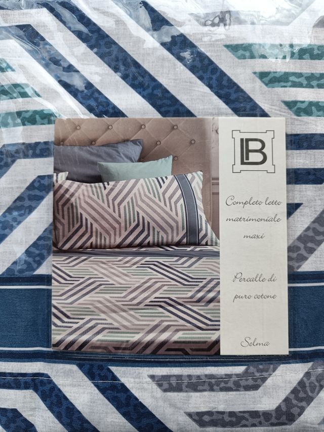 Lenzuola matrimoniali cotone percalle Laura Biagio