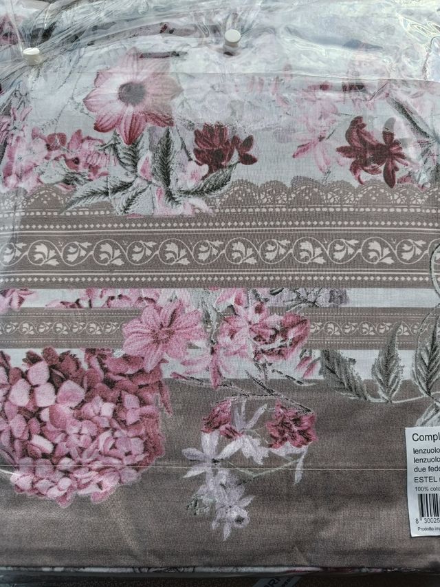 Lenzuola matrimoniali cotone percalle Laura Biagio