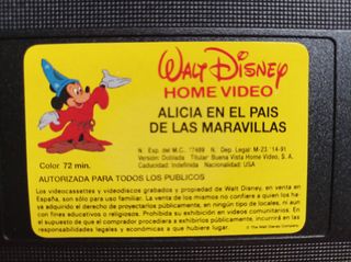 VHS Alicia en el Pais de las Maravillas