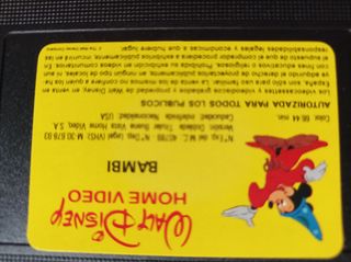 VHS Bambi Walt Disney