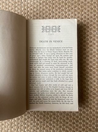 Livro "Death in Venice"Thomas MannVintage 1954
