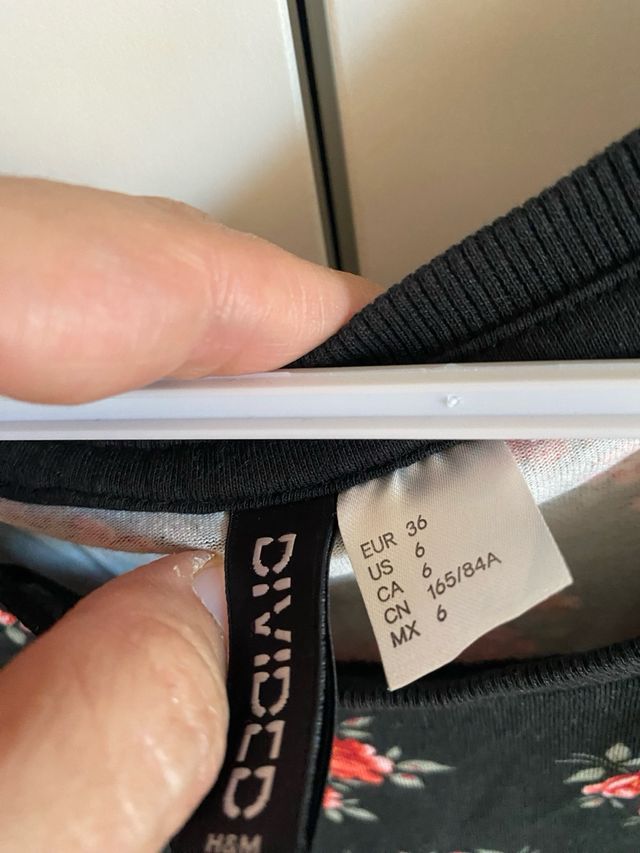 Vestido corto negro  de algodon