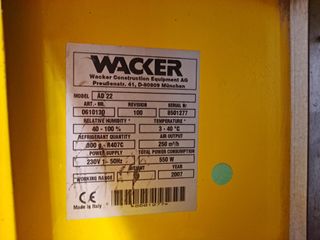 DESHUMIDIFICADOR WACKER AD-22 LITROS