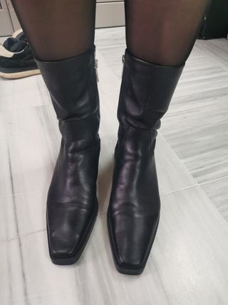 Botas de piel Zara