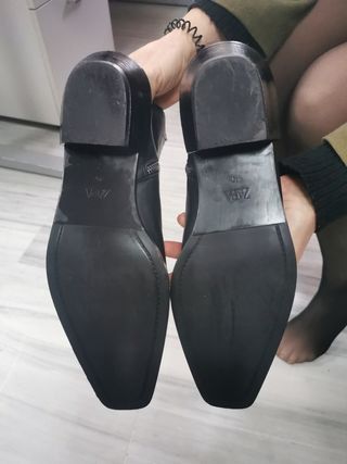 Botas de piel Zara