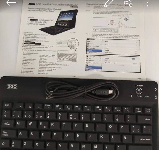 Teclado iPad con bluetooth