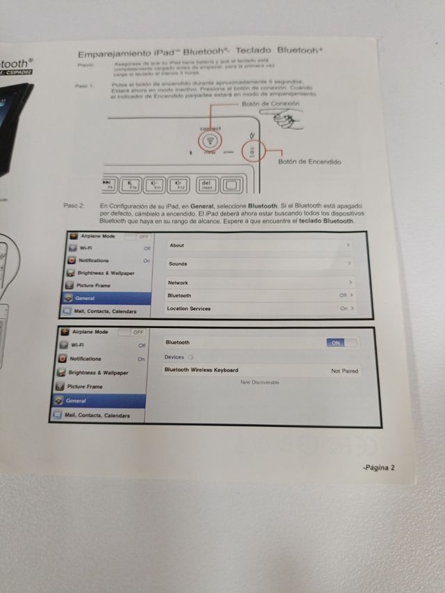 Teclado iPad con bluetooth