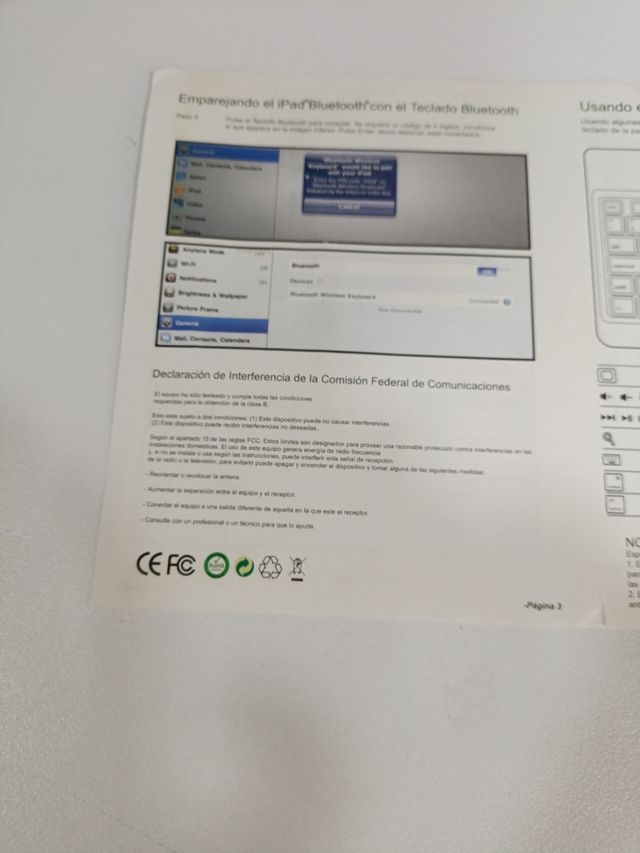 Teclado iPad con bluetooth