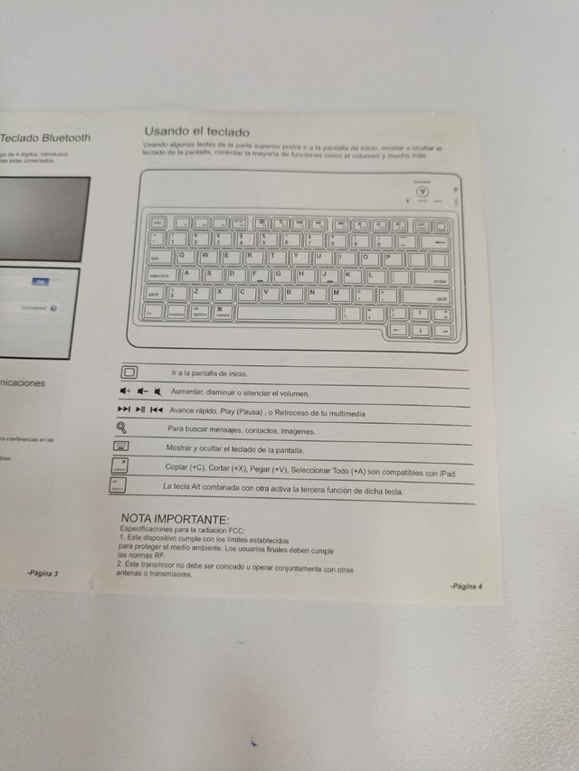 Teclado iPad con bluetooth