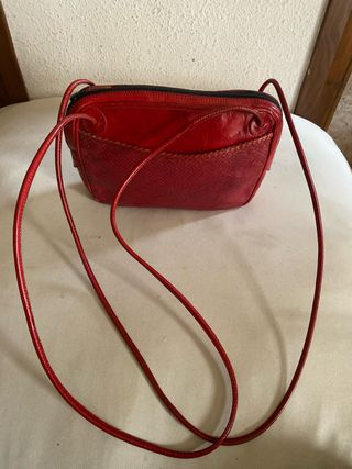 Bolso de piel Jaime Mascaro rojo