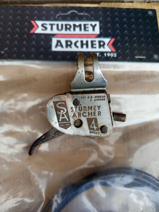 Palanca Sturmey Archer 4 Speed, cable y manillar