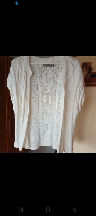 Chaleco blanco de algodón