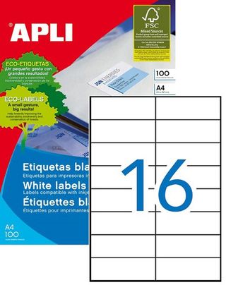 APLI - 16 Etiquetas  hoja