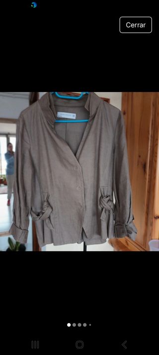 Chaqueta marrón de algodón