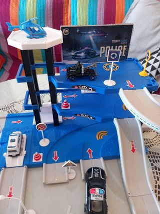 Scalextric circuito policía