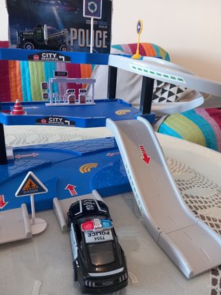 Scalextric circuito policía