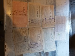 Decimos lotería antiguos