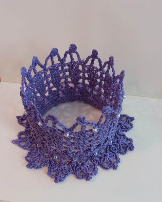 Portavelas de ganchillo hecho a mano