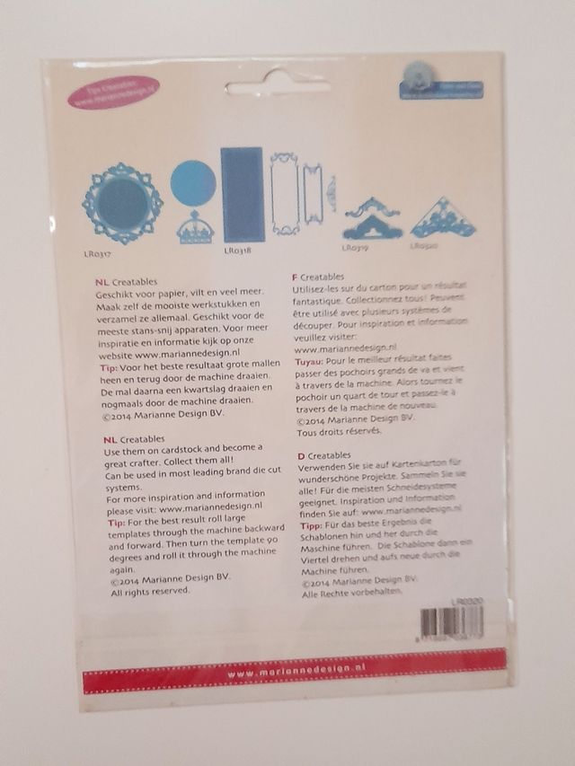 5 fustelle creatables Marianne Design