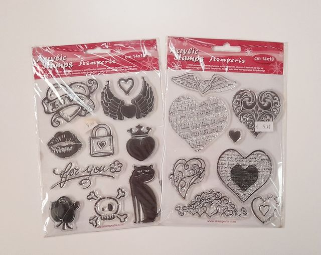 18 timbri in silicone da montare cuori