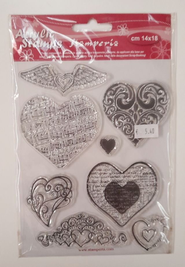 18 timbri in silicone da montare cuori