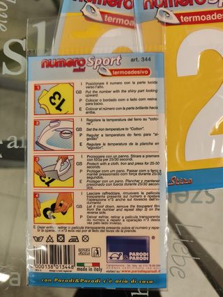 10 Numeri per maglie o pantaloni sportivi