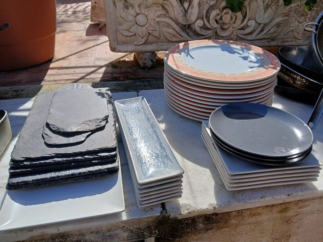 Platos Pizarra de varios tamaños y plato