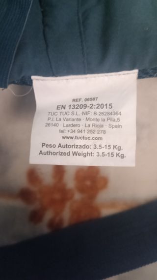Canguro portabebés