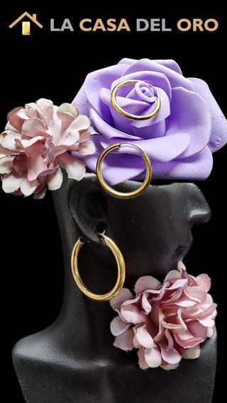Pendientes oro 18kt -C629-OV21-
