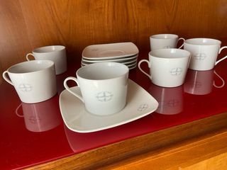 Juego café 6 tazas y platos