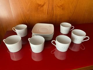 Juego café 6 tazas y platos