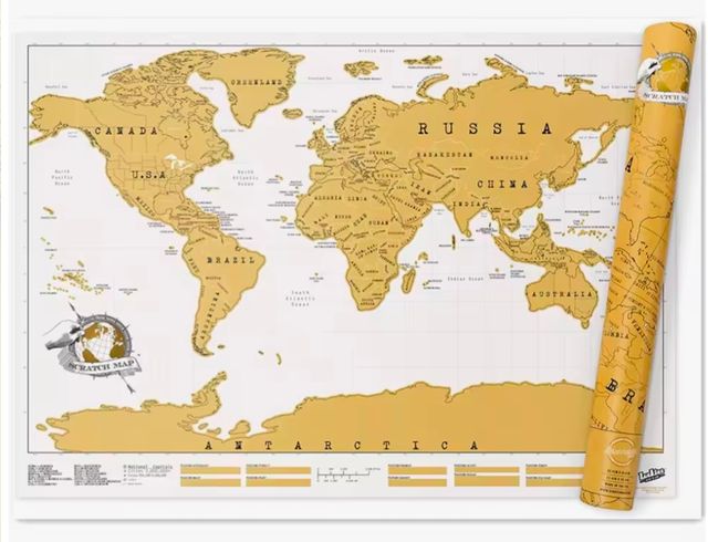 Mapa mundo rascar 45x55 cm