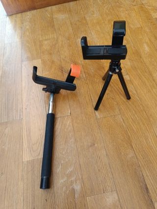 Palo selfie telescopico y trípode pa móvil o cámar