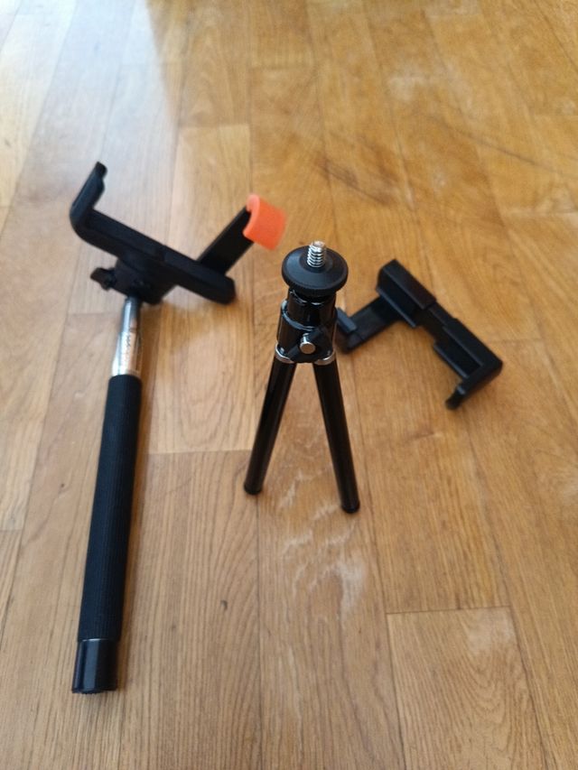 Palo selfie telescopico y trípode pa móvil o cámar