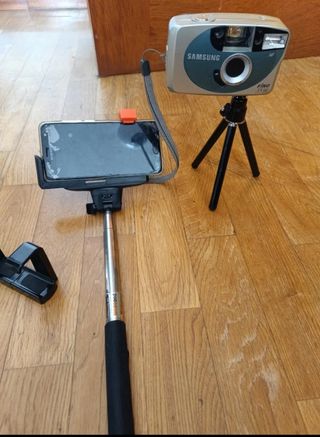 Palo selfie telescopico y trípode pa móvil o cámar