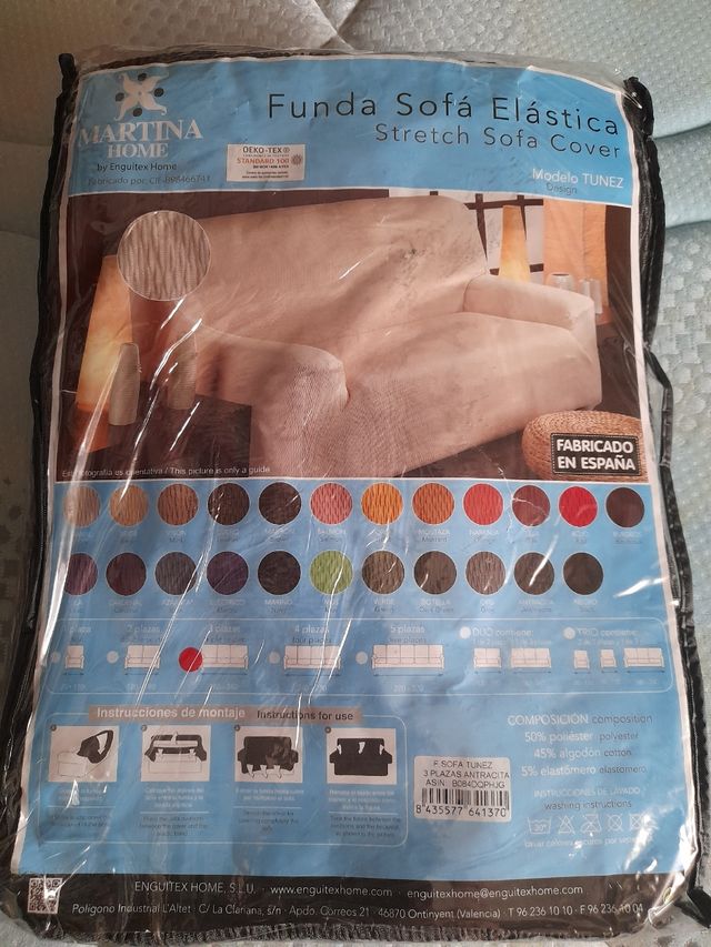 Funda antracita tresillo Martina Home 