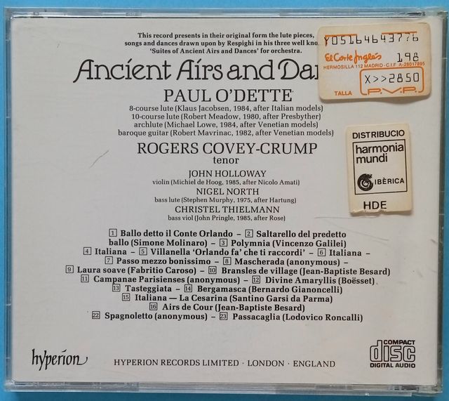 Música antigua: Dos CDs