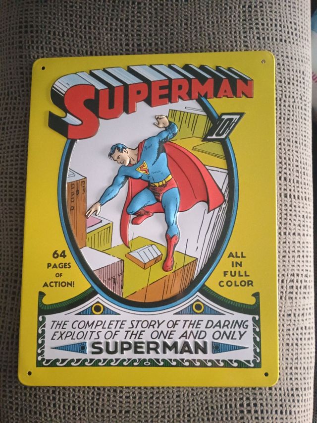 Placa metálica Superman