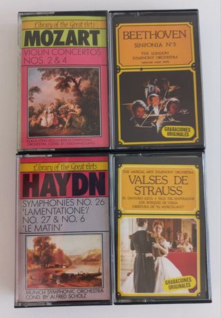 Casetes Beethoven Mozart Haydn Strauss 