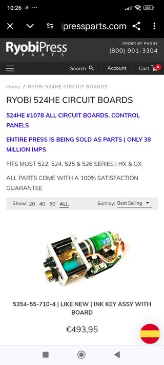 Motores para máquina de artes craficas